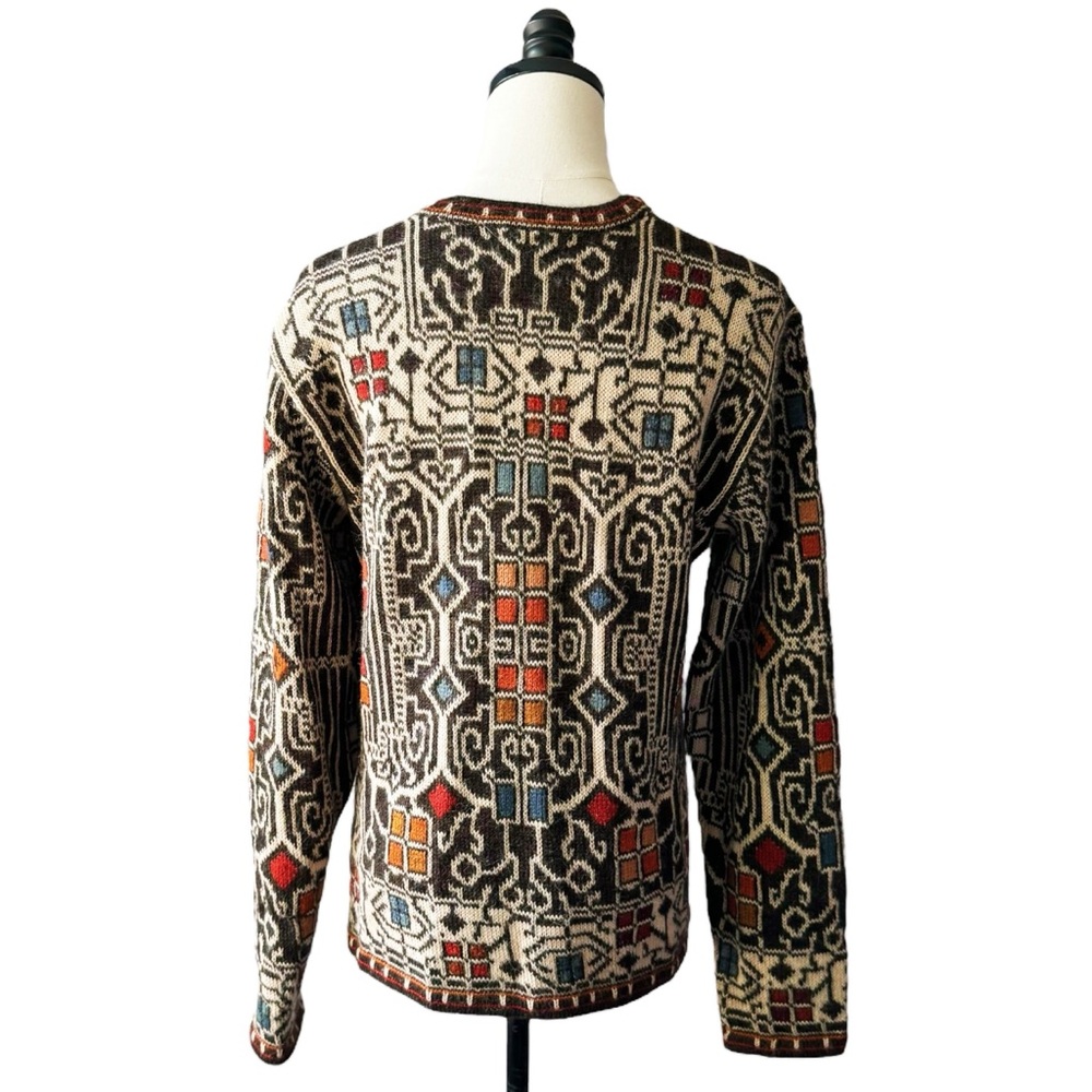 Intiwara Alpaca Geometric Button Front Cardigan |… - image 4